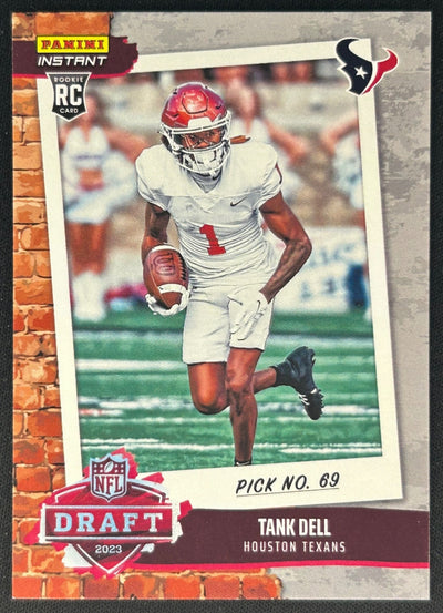 Tank Dell 2023 Panini Instant NFL Draft Night Texans Sports Trading Cards