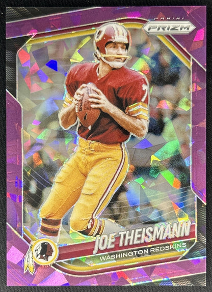 Joe Theismann 2025 Panini Prizm Purple Ice /225 Redskins