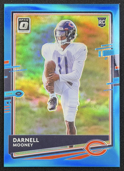 Darnell Mooney 2020 Panini Donruss Optic Aqua Prizm /299 Bears
