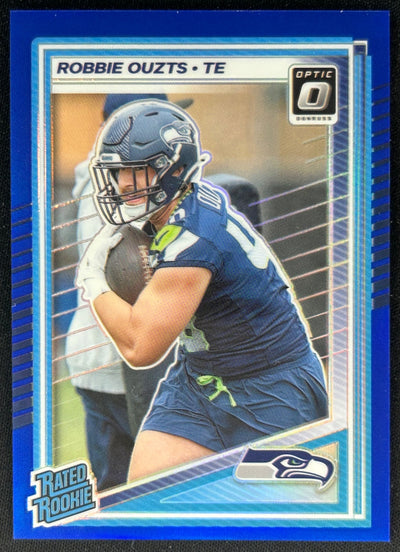 Robbie Ouzts 2025 Donruss Optic Rated Rookie Blue Prizm /249 Seahawks Sports Trading Cards