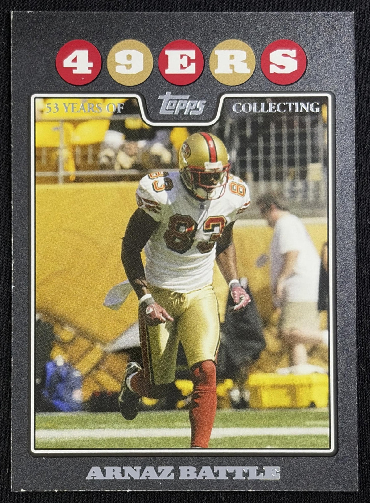 Arnaz Battle 2008 Topps Black /53 49ers Sports Trading Card