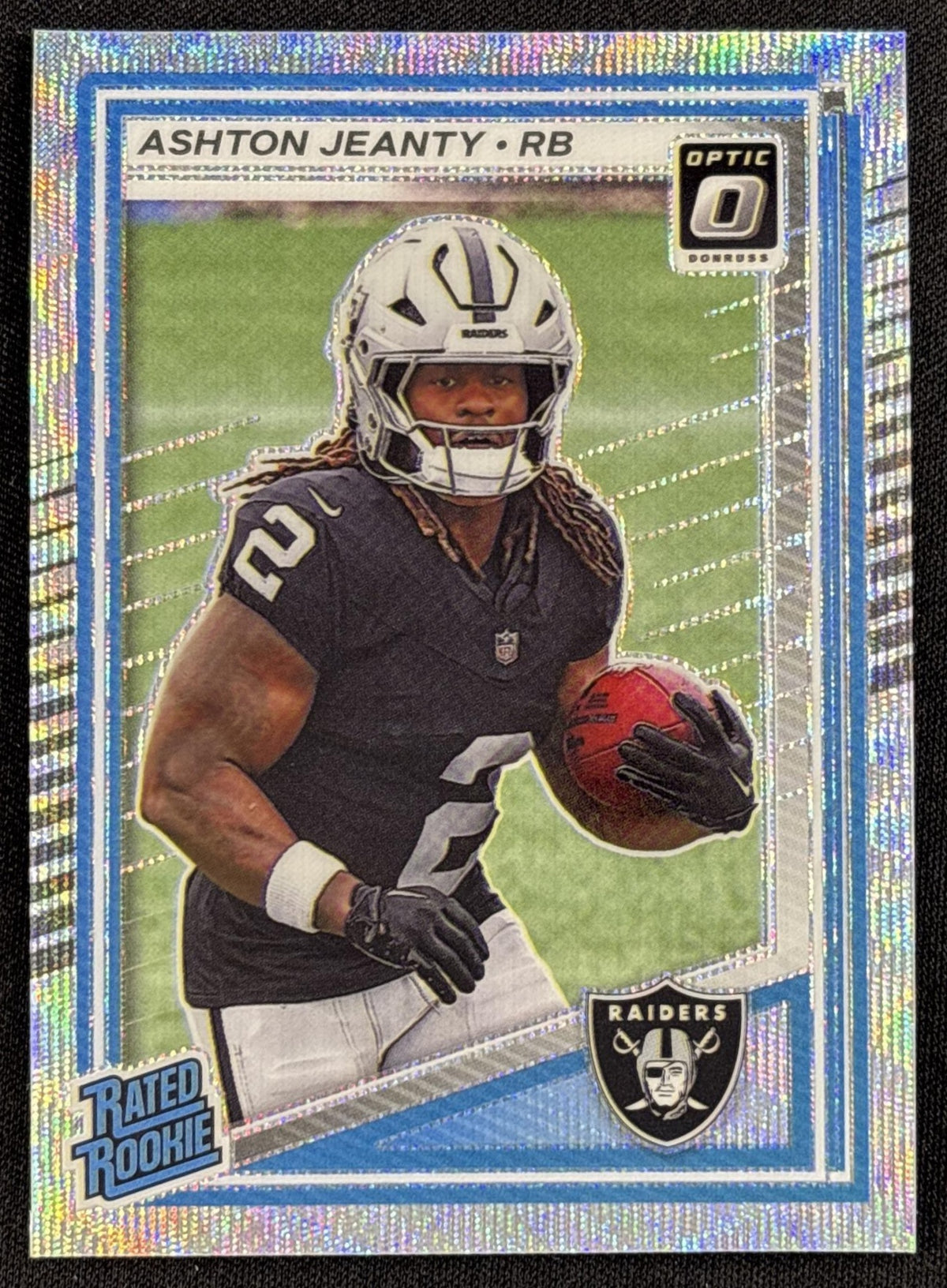Ashton Jeanty 2025 Panini Donruss Optic Rated Rookie Wave Prizm /300 Raiders