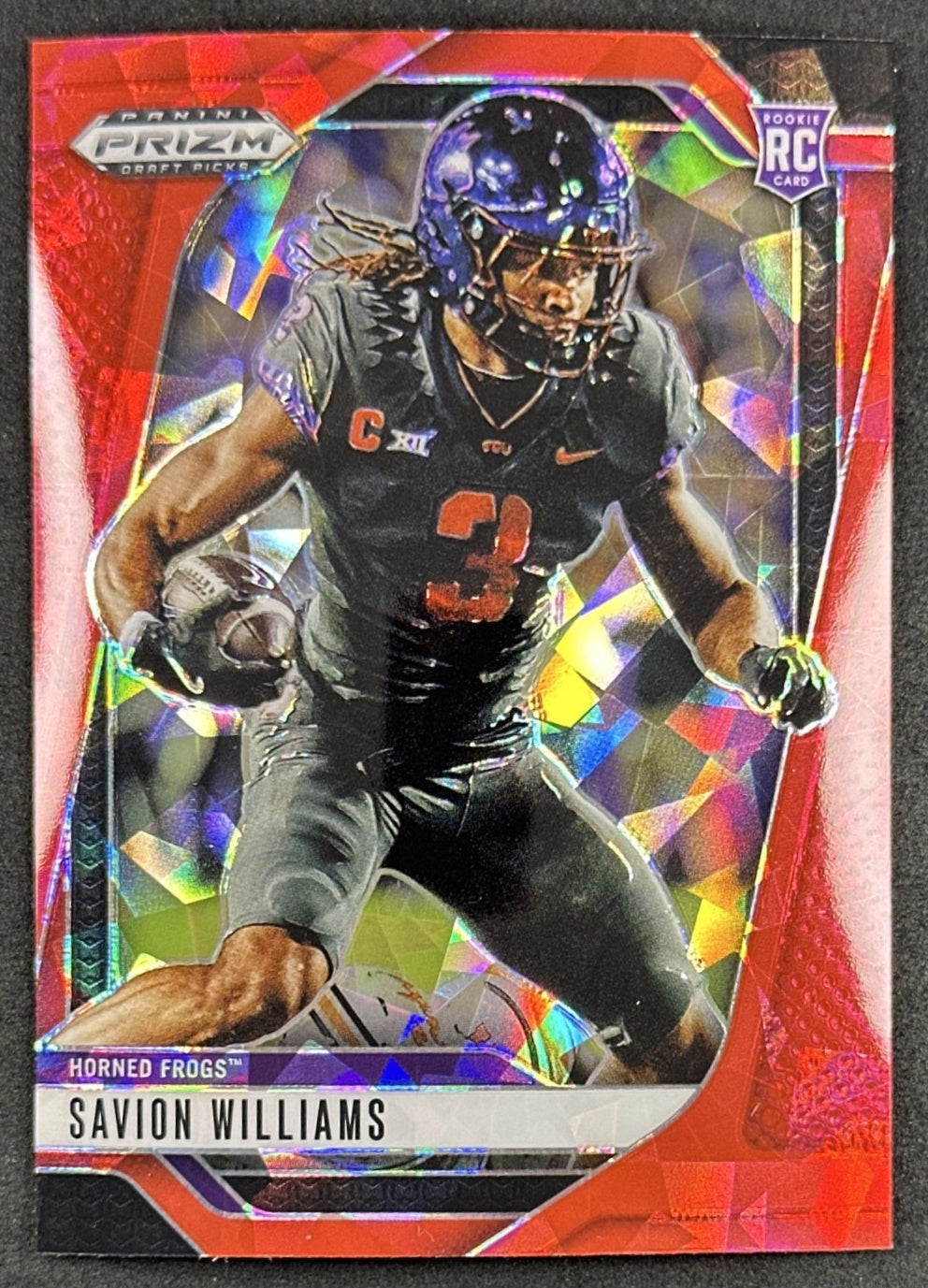 Savion Williams 2025 Panini Prizm Draft Picks Red Ice Horned Frogs Packers - Front