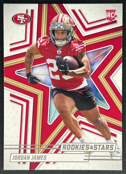 Jordan James 2025 Panini Rookies & Stars 49ers Sports Trading Cards