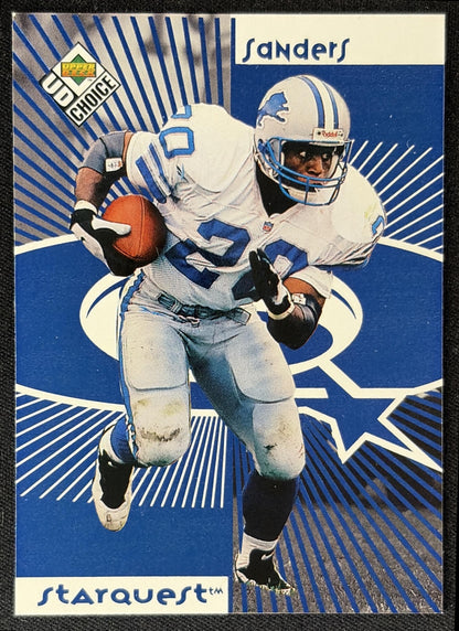 Barry Sanders Tavian Banks 1998 Upper Deck Choice StarQuest/RookQuest Blue Jaguars Lions
