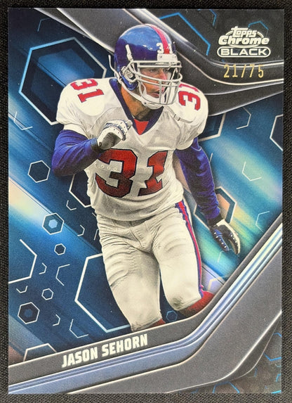 Jason Sehorn 2023 Topps Composite Chrome Black Blue Refractor /75 Giants