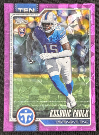 Keldric Faulk 2026 Topps Pink Diamante Foil Titans Sports Trading Card