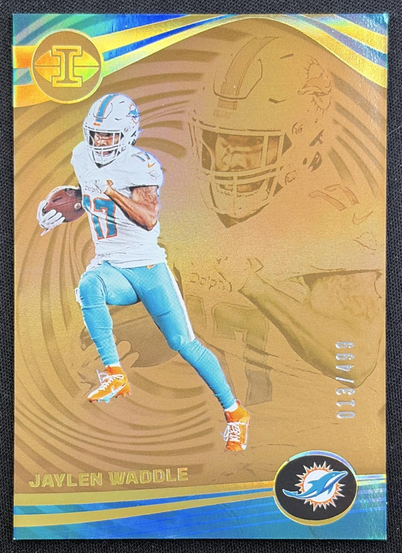 Jaylen Waddle 2023 Panini Illusions Bronze Trophy Collection /499 Dolphins