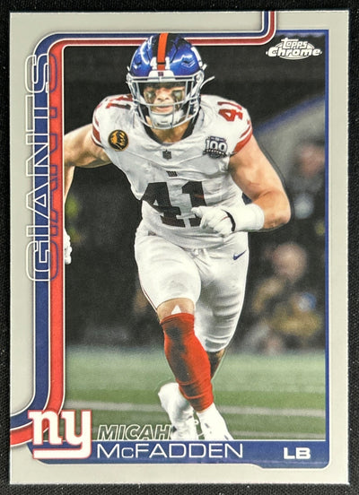 Micah McFadden 2025 Topps Chrome Giants Default Title Sports Trading Cards