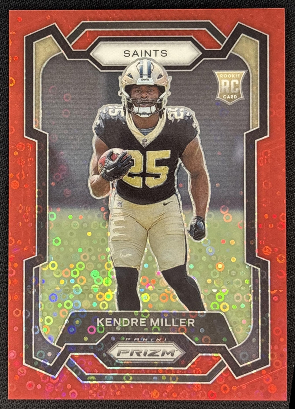 Kendre Miller 2023 Panini Prizm No Huddle Red /70 Saints