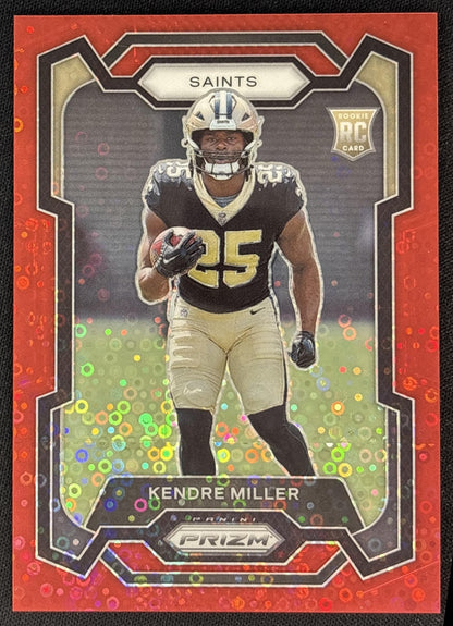 Kendre Miller 2023 Panini Prizm No Huddle Red /70 Saints