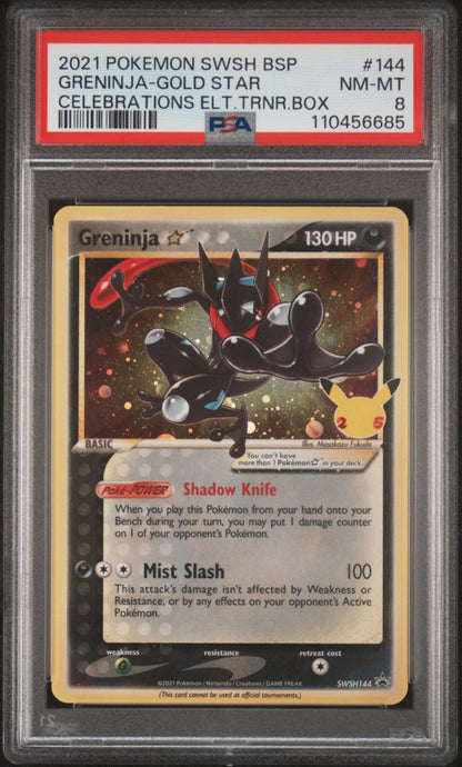 Greninja V 2021 Sword & Shield Fusion Strike PSA 8 - Front