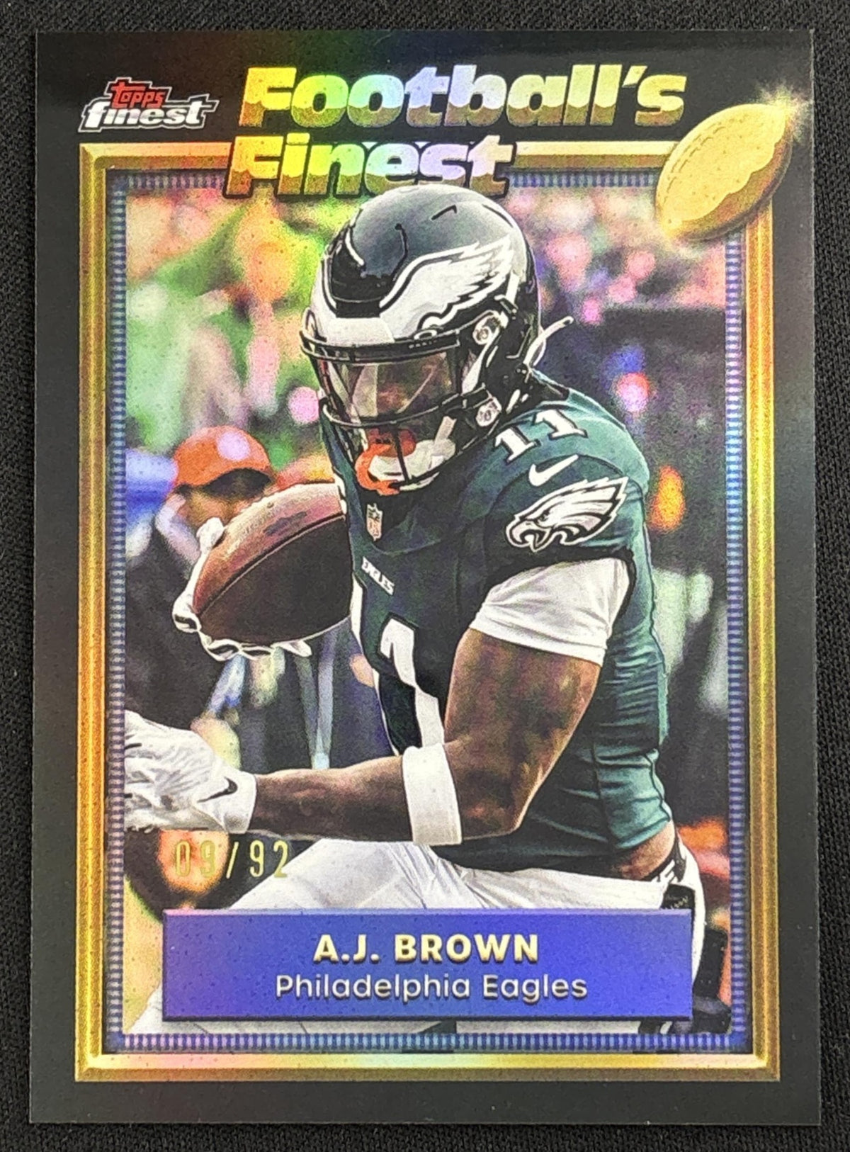 A.J. Brown 2025 Topps Finest 1992/92 Eagles Sports Trading Card