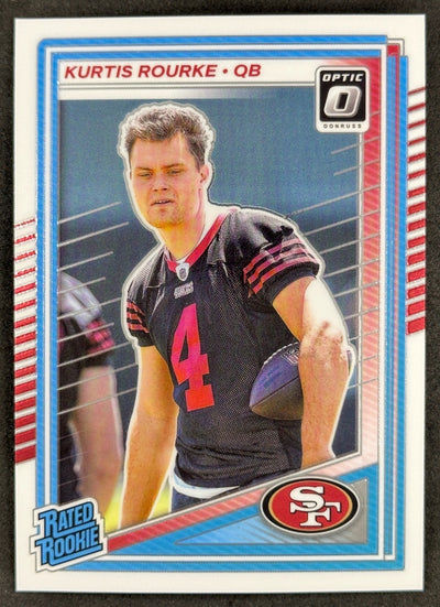 Kurtis Rourke 2025 Donruss Optic Rated Rookie 49ers Sports Trading Card