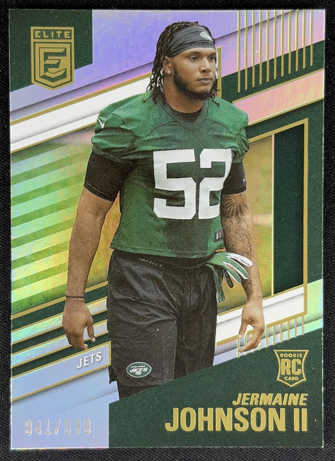 Jermaine Johnson II 2022 Panini Donruss Elite /999 Jets