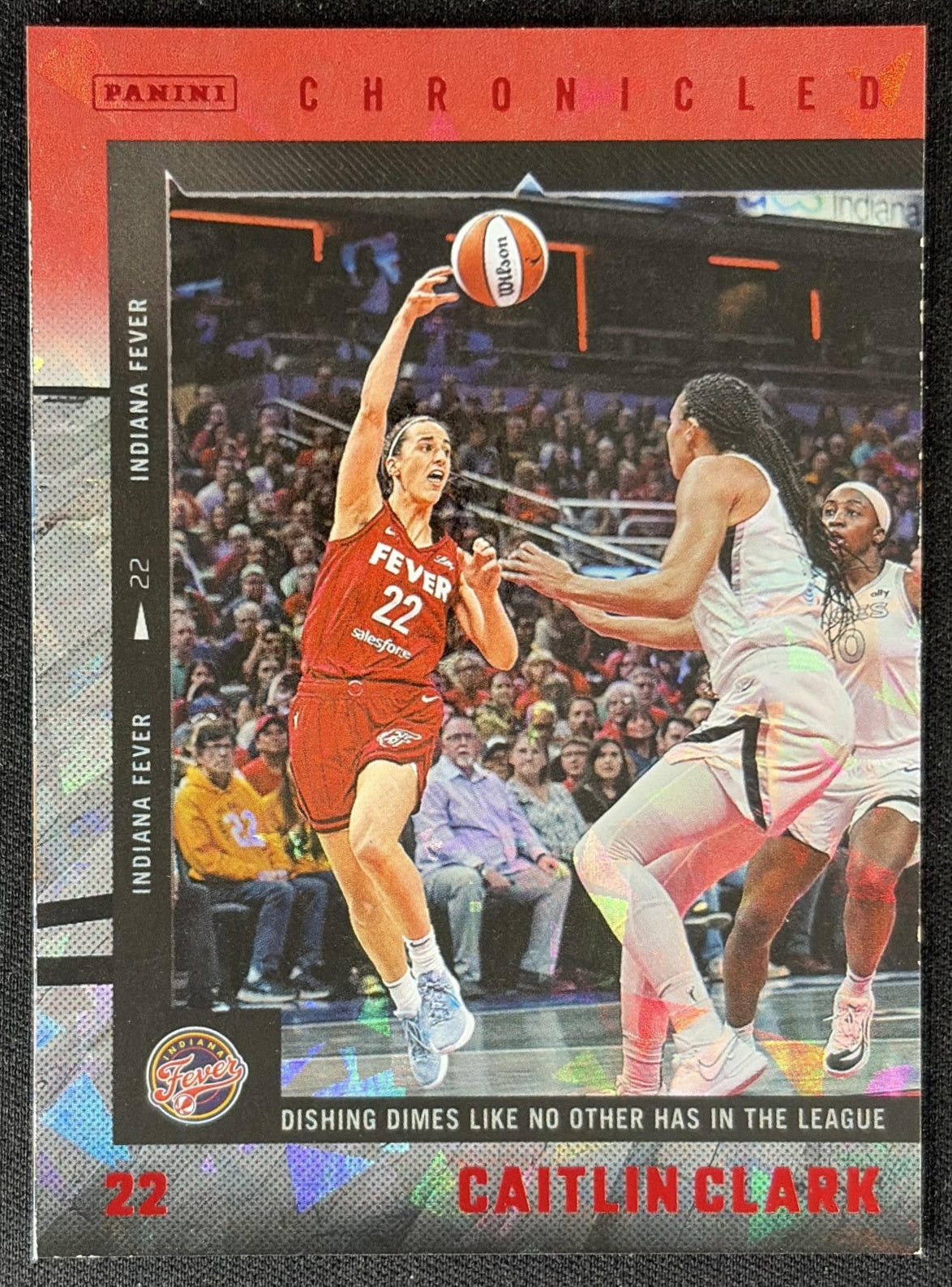 Caitlin Clark 2025 Panini Chronicled WNBA Red Cracked Ice Fever 11
