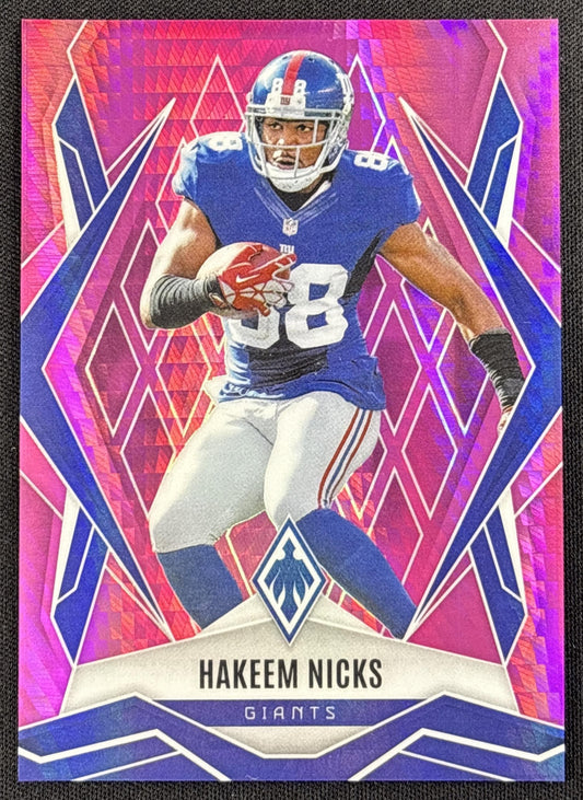 Hakeem Nicks 2025 Panini Phoenix Pink Hyper Prizm /299 Giants