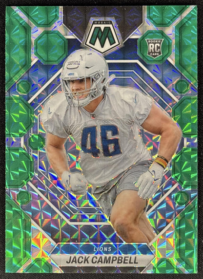 Jack Campbell 2023 Panini Mosaic Green Mosaic Lions Sports Trading Cards