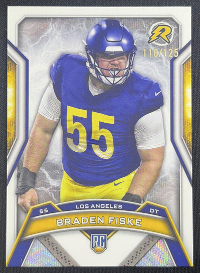 Braden Fiske 2024 Topps Resurgence White Surge /125 Rams