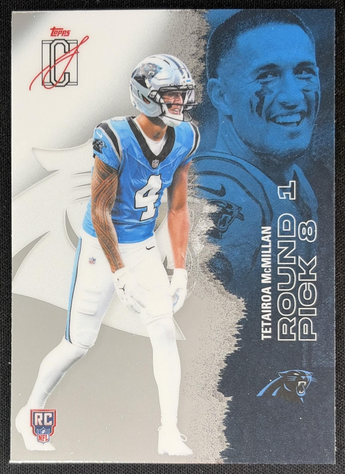 Tetairoa McMillan 2025 Topps Signature Class Chrome Rookie Panthers