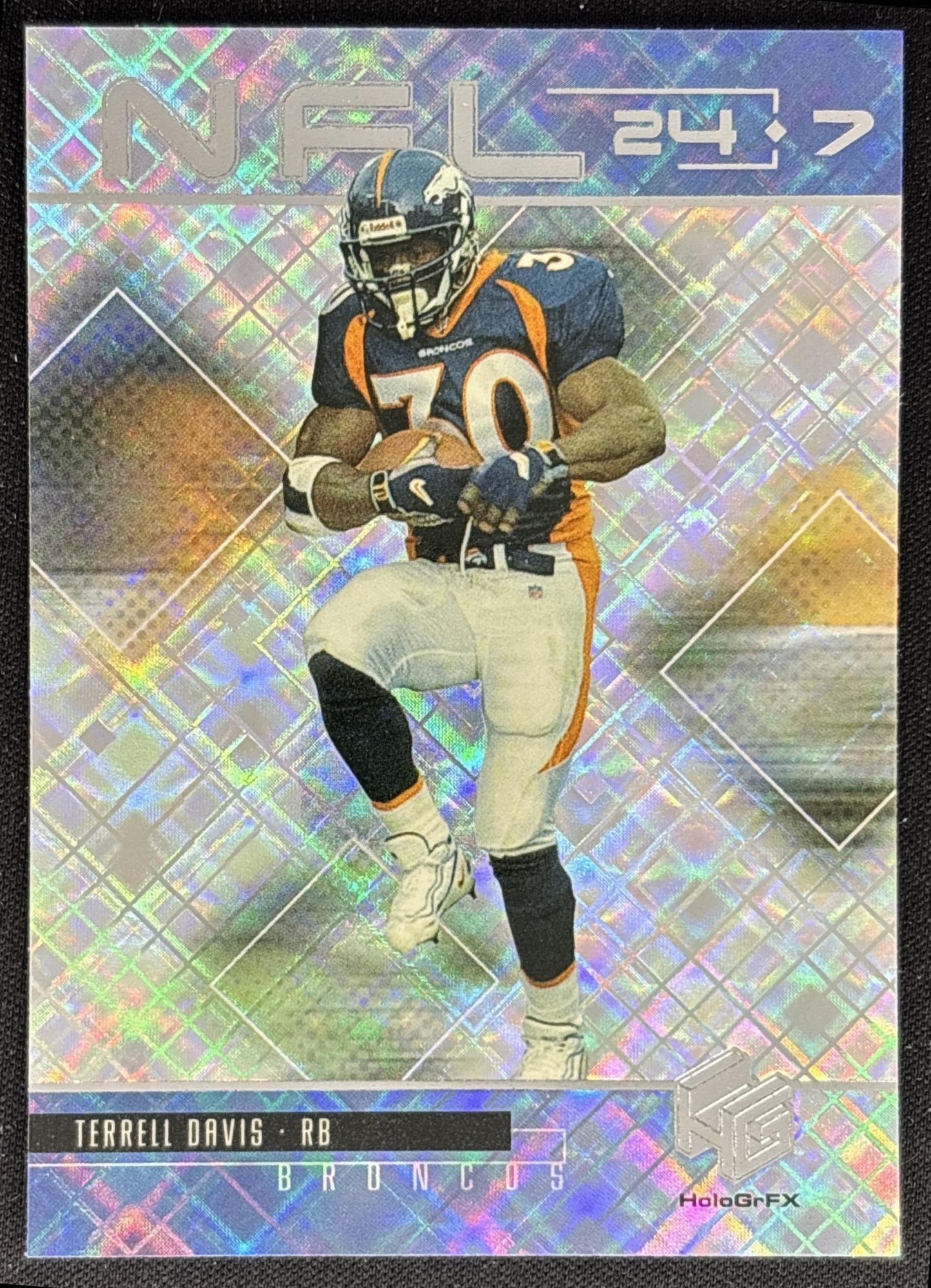 Terrell Davis 1999 Upper Deck HoloGrFX NFL 24/7 Broncos front