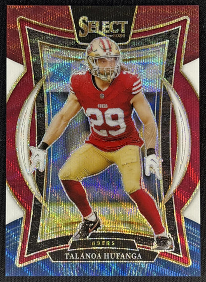 Talanoa Hufanga 2024 Panini Select Concourse Tri-Color Prizm /299 49ers front