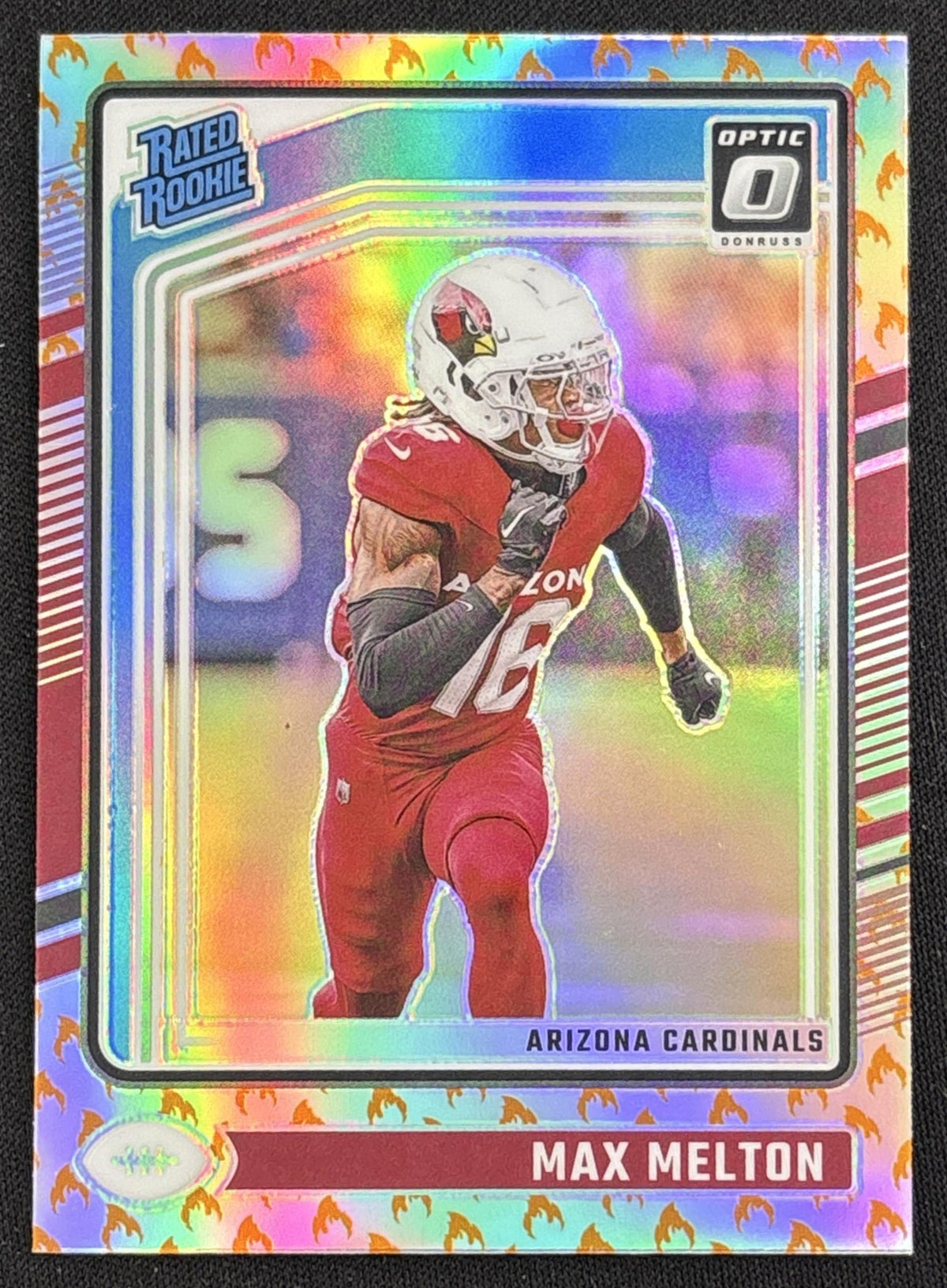 Max Melton 2024 Panini Donruss Optic Fire Cardinals - front