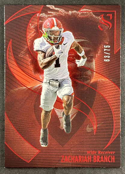 Zachariah Branch 2025 Panini Silhouette Red /75 Bulldogs front
