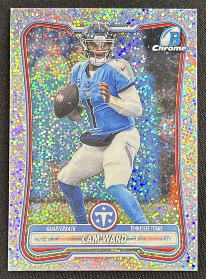 Cam Ward 2026 Bowman Chrome NFL Speckle Refractor Titans