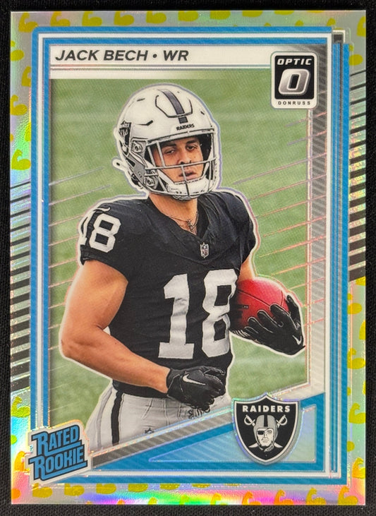Jack Bech 2025 Donruss Optic Rated Rookie Flex Prizm /199 Raiders - Wayne Collection
