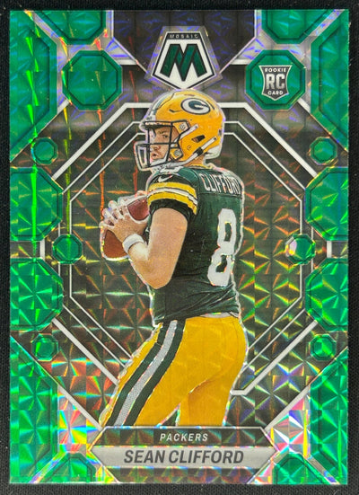 Sean Clifford 2023 Panini Mosaic Green Mosaic Packers Sports Trading Cards