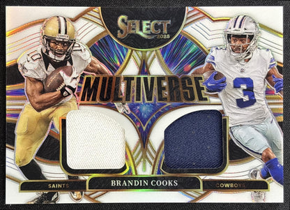 Brandin Cooks 2025 Panini Select Multiverse Jerseys White Prizm /99 Saints Cowboys