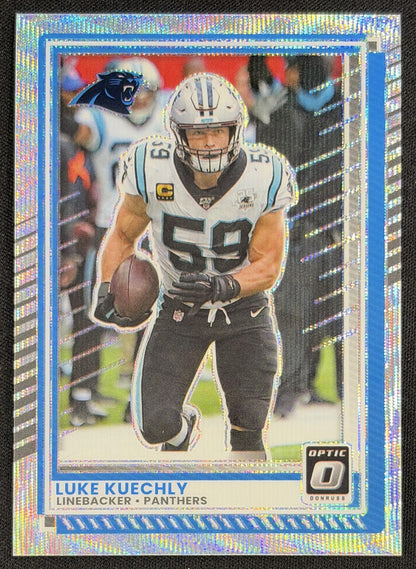 Luke Kuechly 2025 Panini Donruss Optic Wave Prizm /300 Panthers