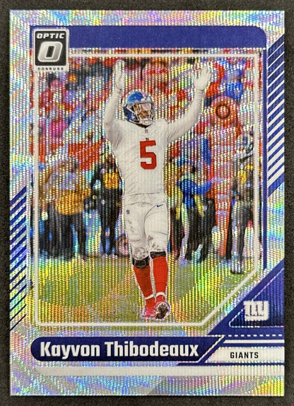 Kayvon Thibodeaux 2023 Panini Donruss Optic Wave Prizm /300 Giants Default Title Sports Trading Cards