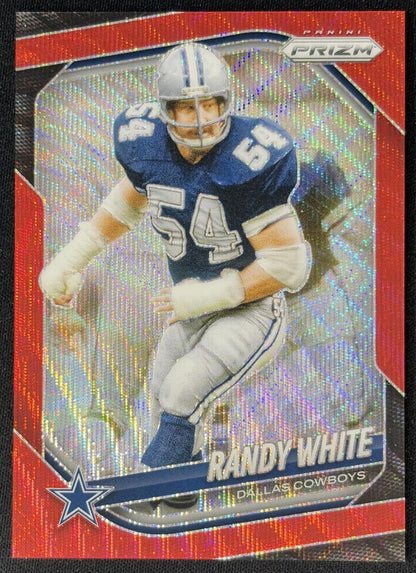 Randy White 2025 Panini Prizm Red Wave /149 Cowboys front