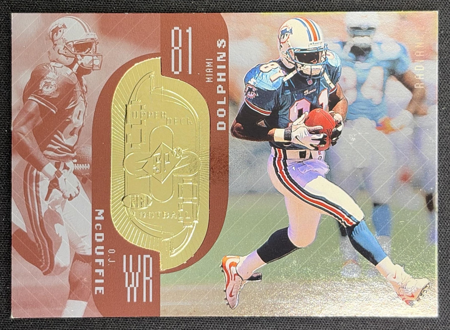O.J. McDuffie 1998 SPx Finite Radiance /5050 Dolphins