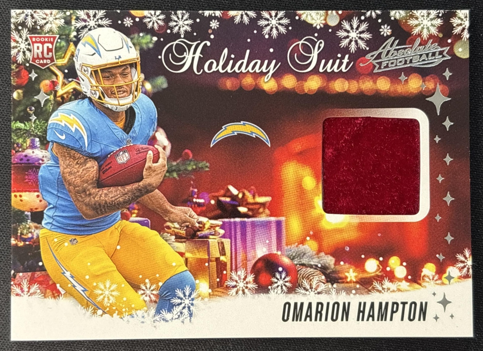 Omarion Hampton 2025 Panini Absolute Holiday Suit Chargers