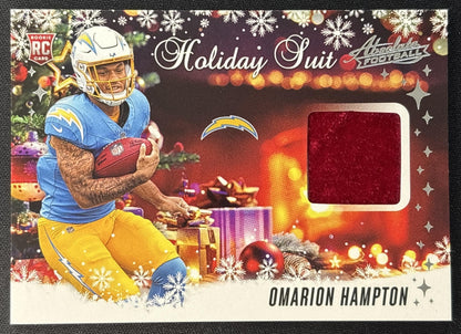 Omarion Hampton 2025 Panini Absolute Holiday Suit Chargers