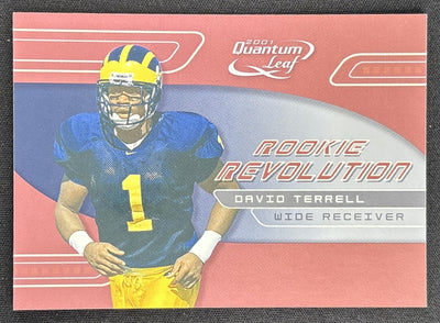 David Terrell 2001 Leaf Quantum Rookie Revolution /4000 Wolverines Sports Trading Card