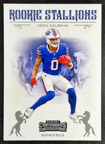 Keon Coleman 2024 Panini Contenders Rookie Stallions Bills Default Title Sports Trading Cards
