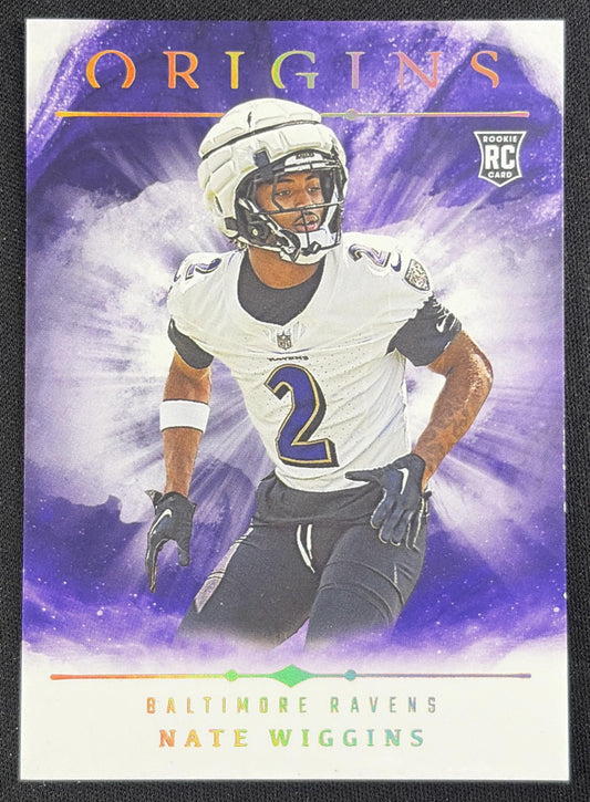 Nate Wiggins 2024 Panini Origins Rookies Ravens