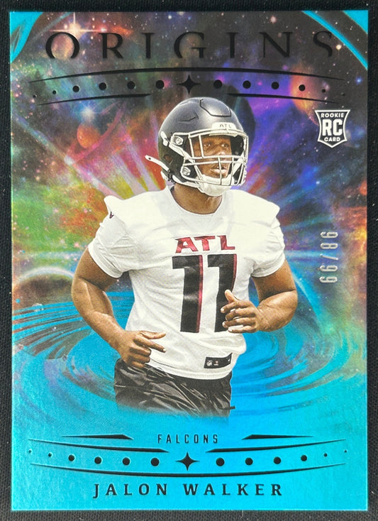 Jalon Walker 2025 Panini Origins Rookie Blue /99 Falcons