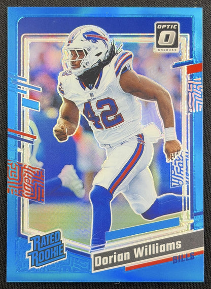 Dorian Williams 2023 Panini Donruss Optic Aqua Prizm /299 Bills