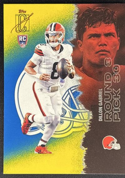 Dillon Gabriel 2025 Topps Signature Class Rookie Blue & Yellow Foil Browns Sports Trading Cards