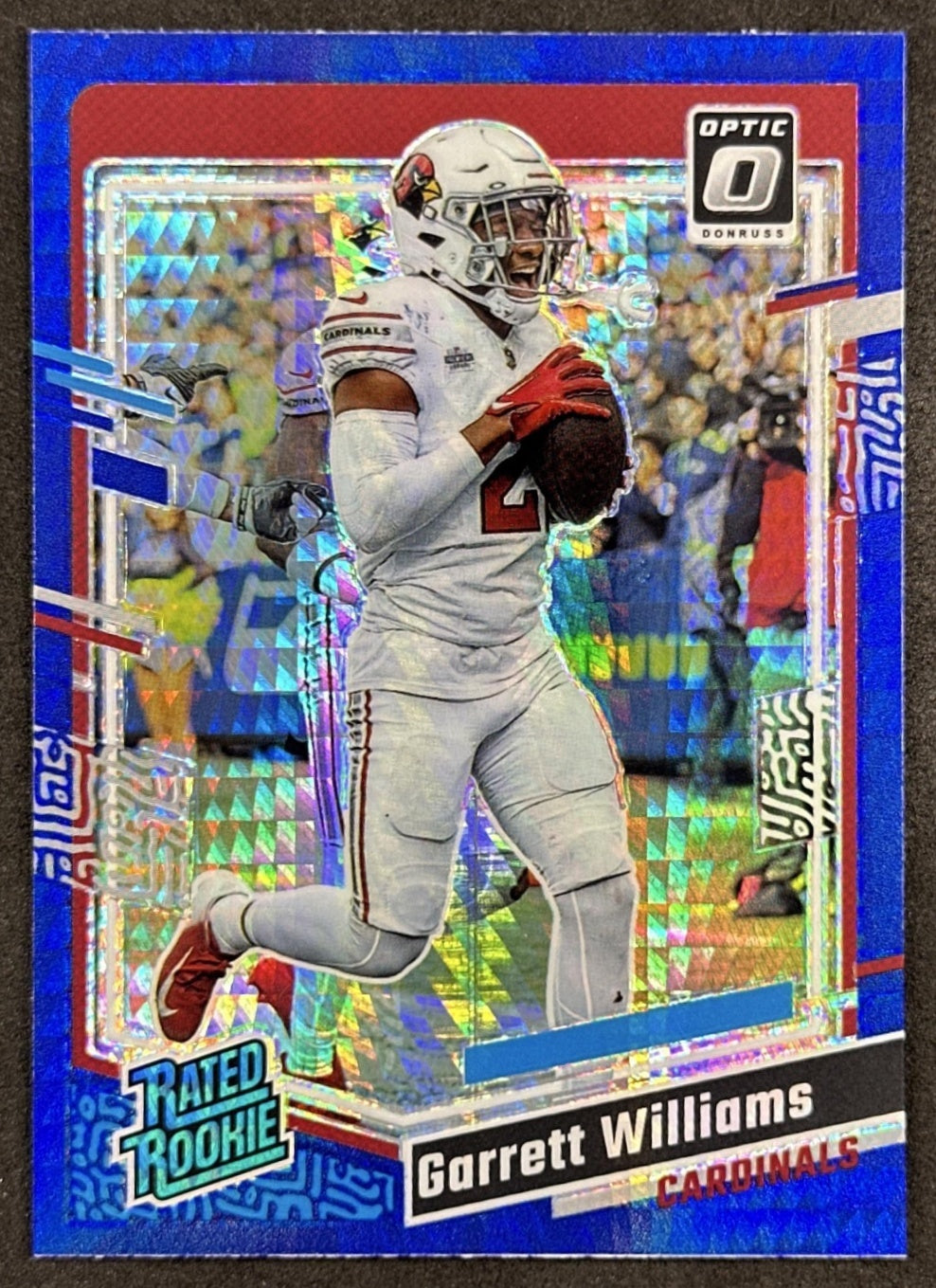 Garrett Williams 2023 Panini Donruss Optic Blue Hyper Prizm Cardinals