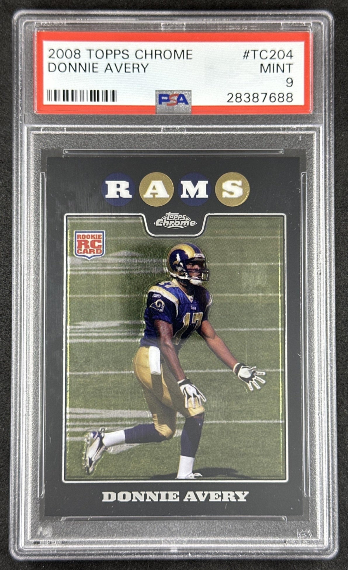 Donnie Avery 2008 Topps Chrome PSA 9