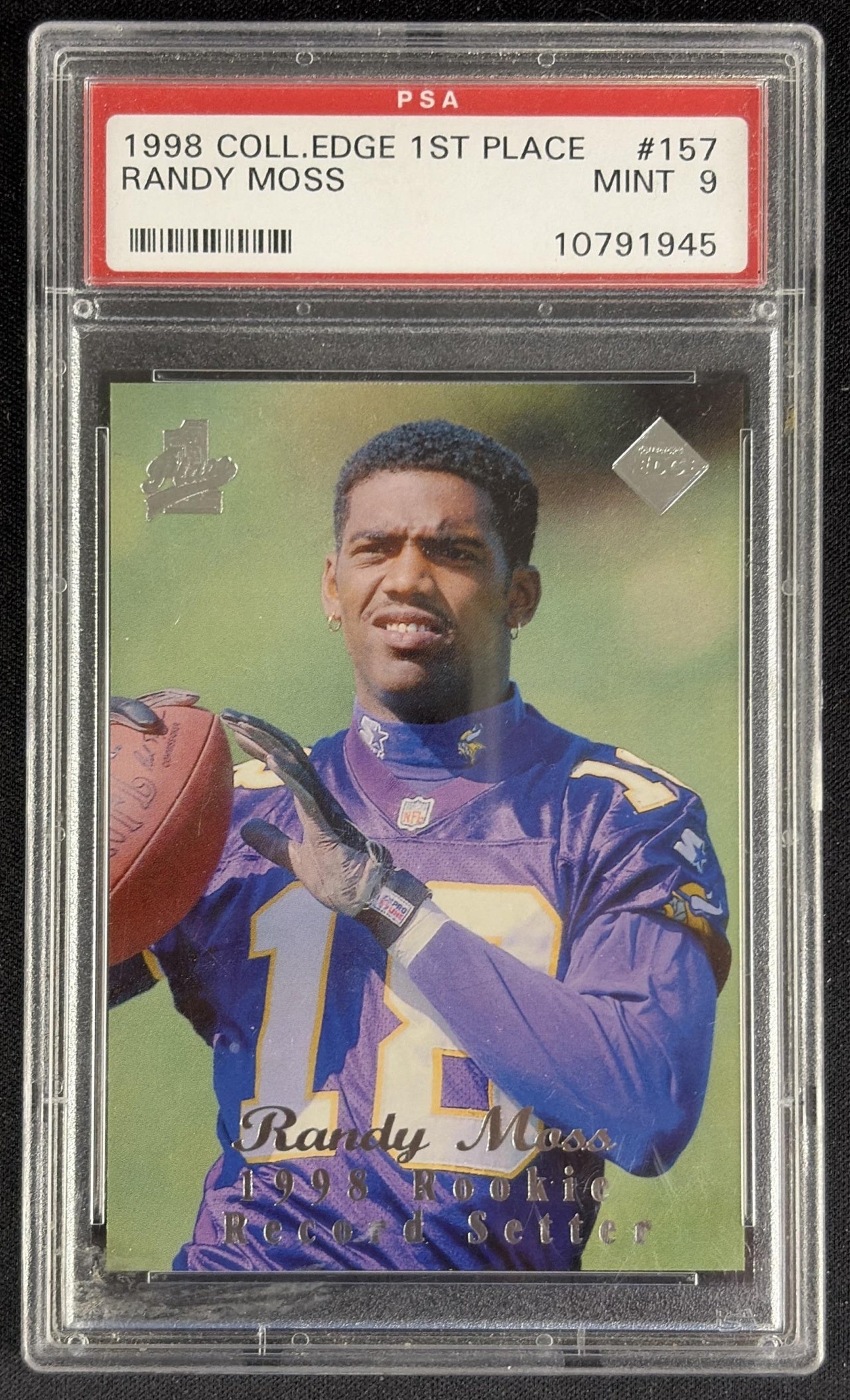 Randy Moss 1998 Collector's Edge First Place Record Setters PSA 9 Vikings 10791945