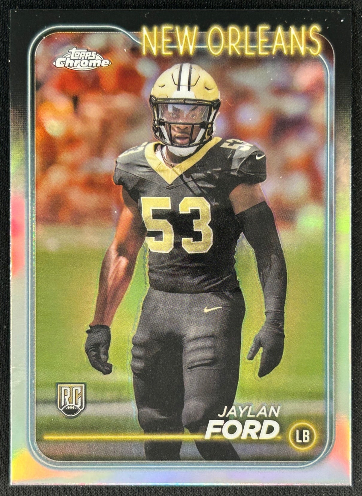 Jaylan Ford 2024 Topps Chrome Refractor Saints Sports Trading Cards
