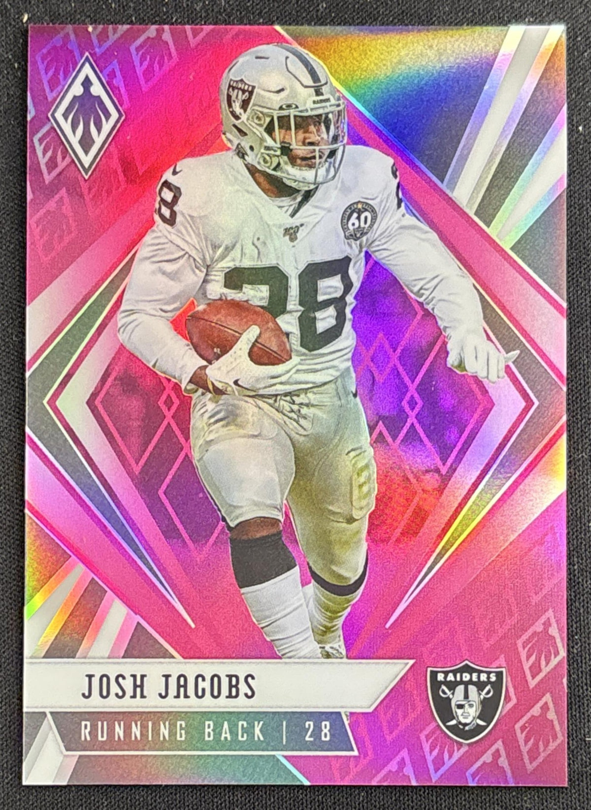 Josh Jacobs 2020 Panini Phoenix Pink /199 Raiders