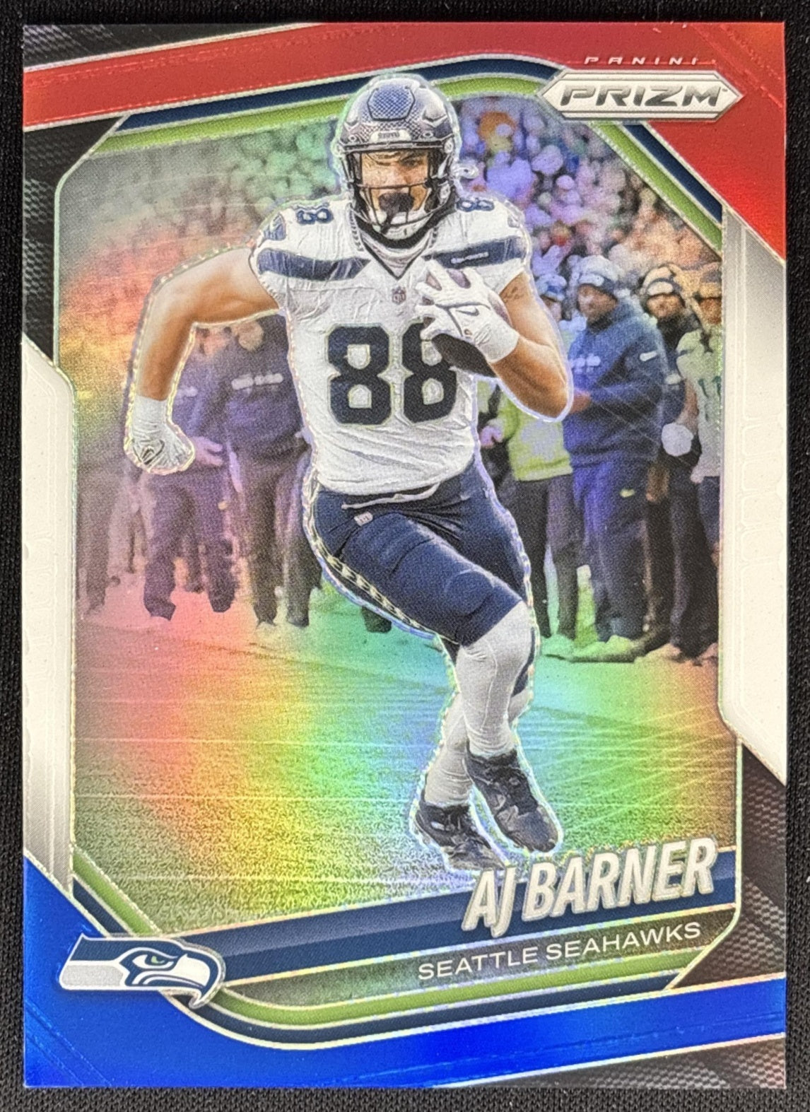 AJ Barner 2025 Panini Prizm Red White Blue Seahawks